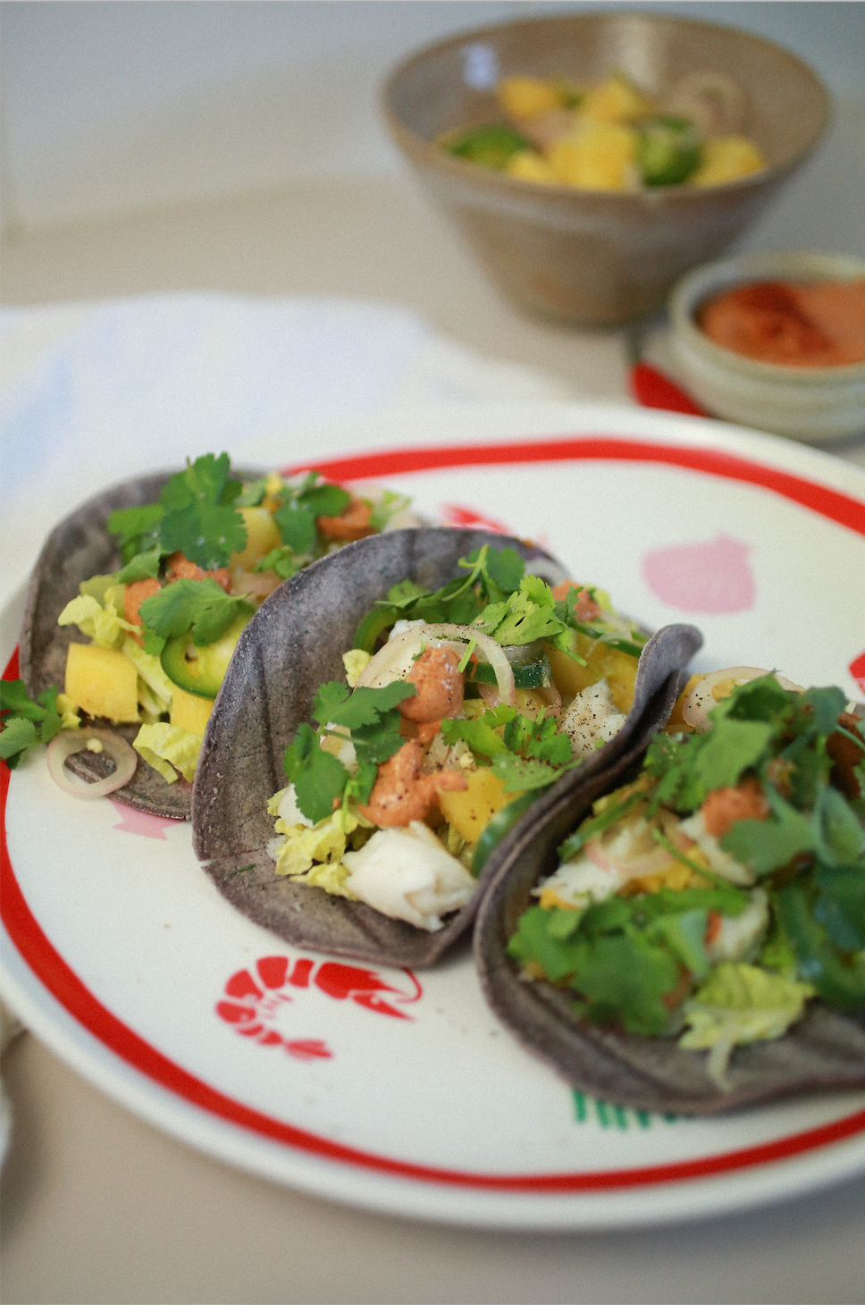 Fish Tacos with Spicy Pineapple Salsa
